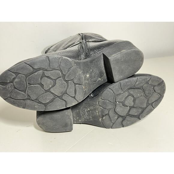 Born BOC EUC Black Leather Cam Tall Leather Western Riding Harness Boot Size 8 M - Picture 7 of 7